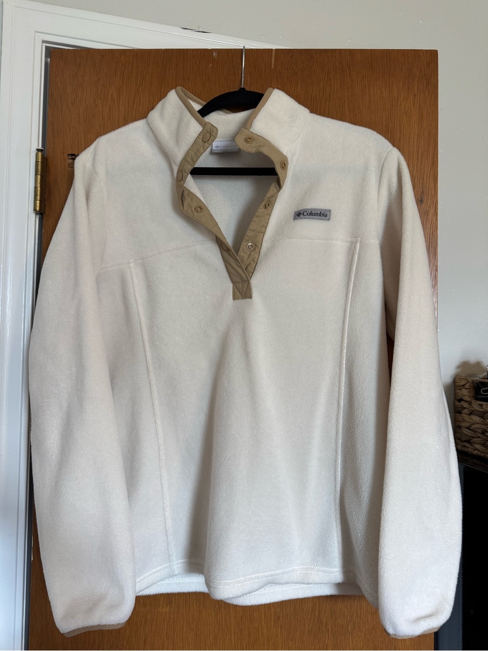 Columbia Cream Snap-Front Fleece Pullover